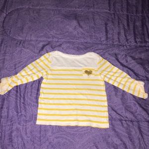 White and Yellow Striped Shirt